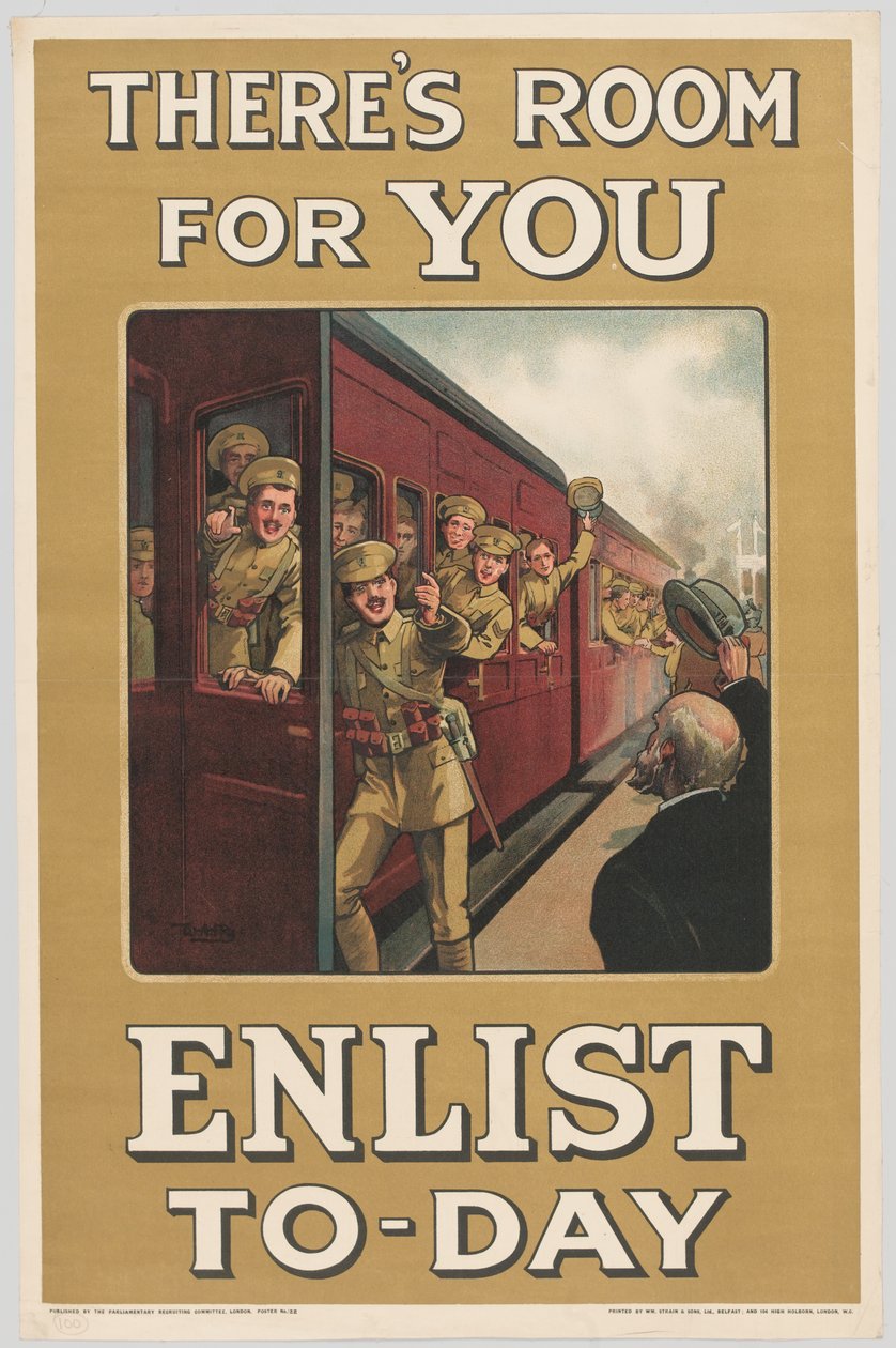 Dnes je tu místo pro vás narukovat, 1914 od W. A. Fry
