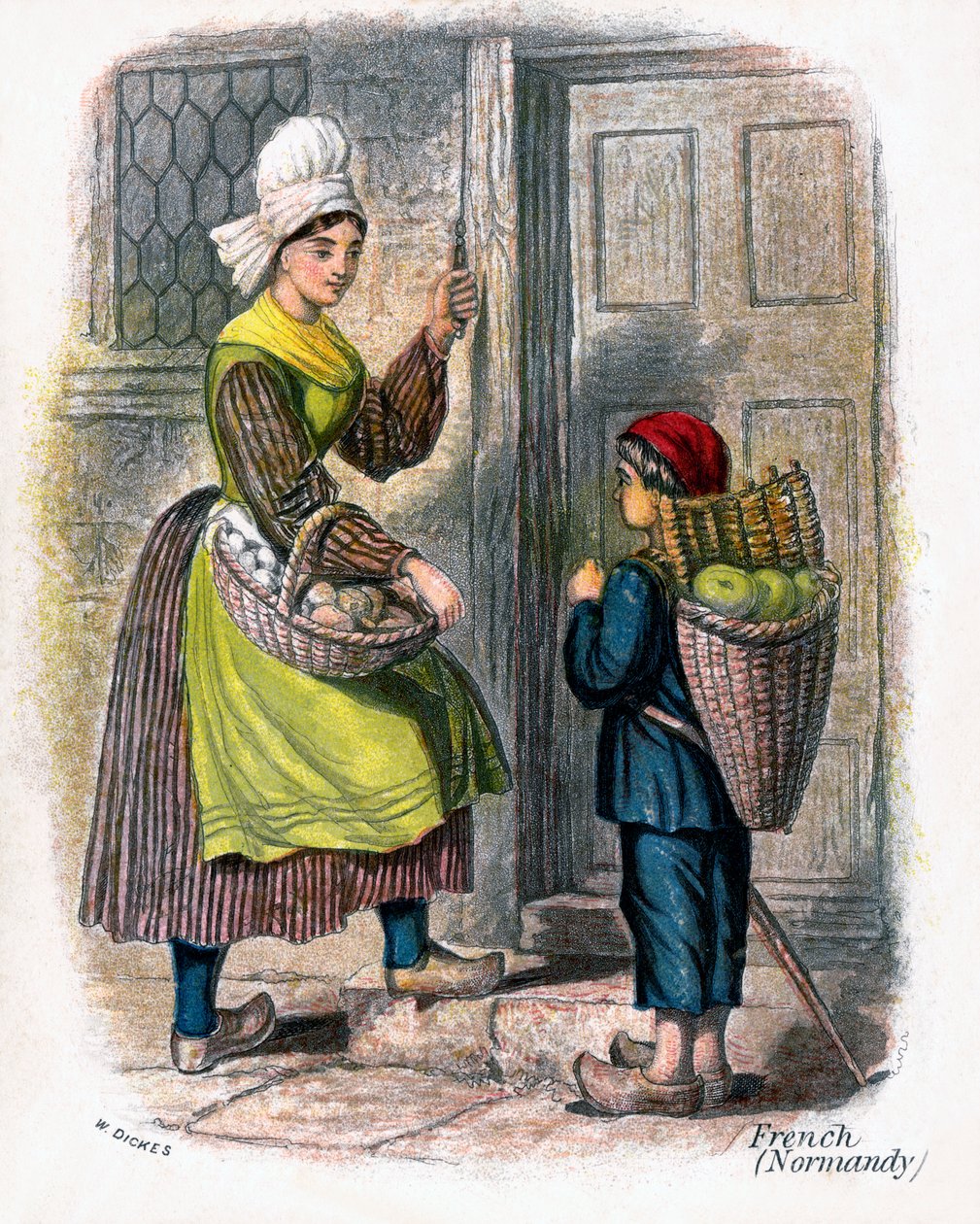 „Francouzská žena a dítě prodávají ovoce“, 1809. od W Dickes
