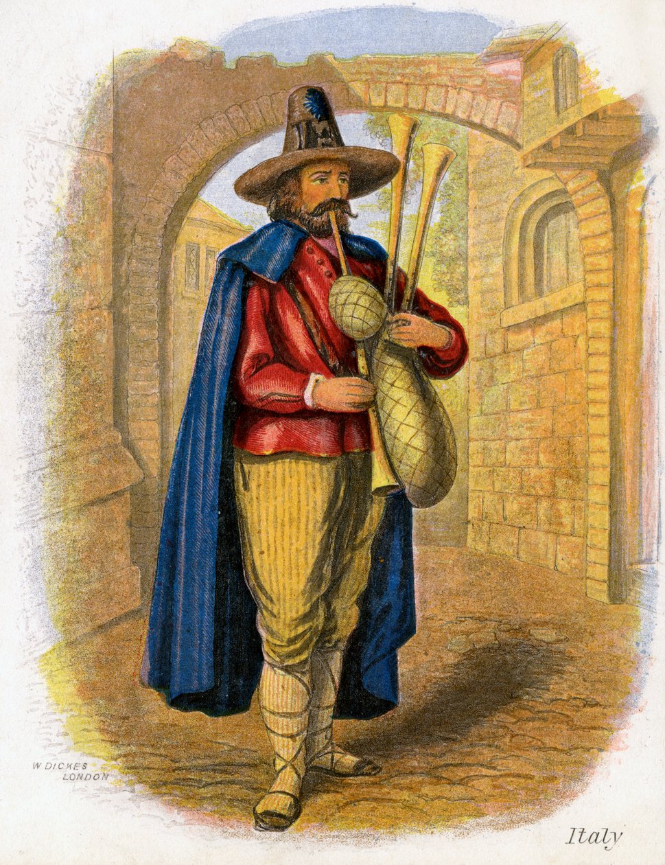 Italský hudebník, 1809. od W. Dickes