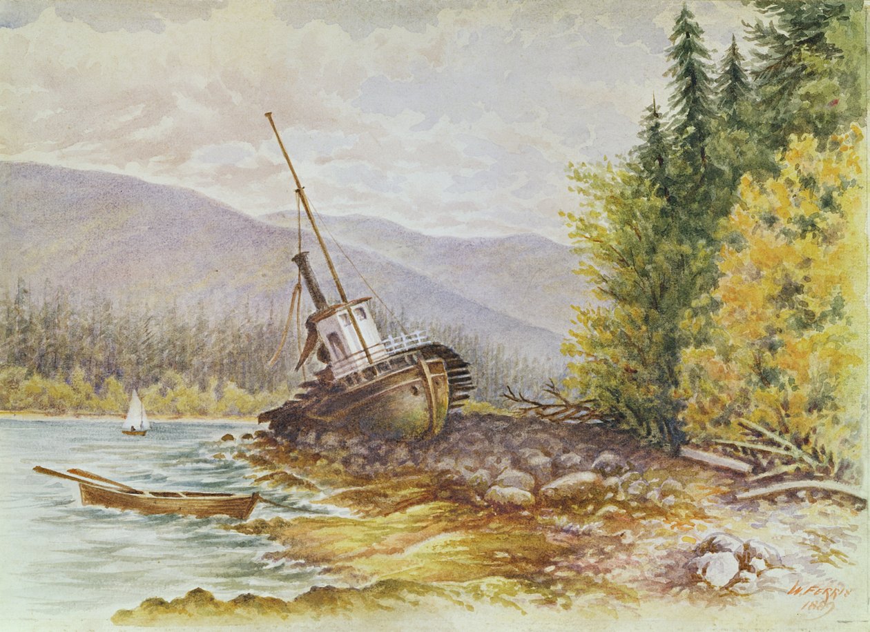 S.S. Beaver, když ležela na vstupu do Burrard Inlet od W. Ferris