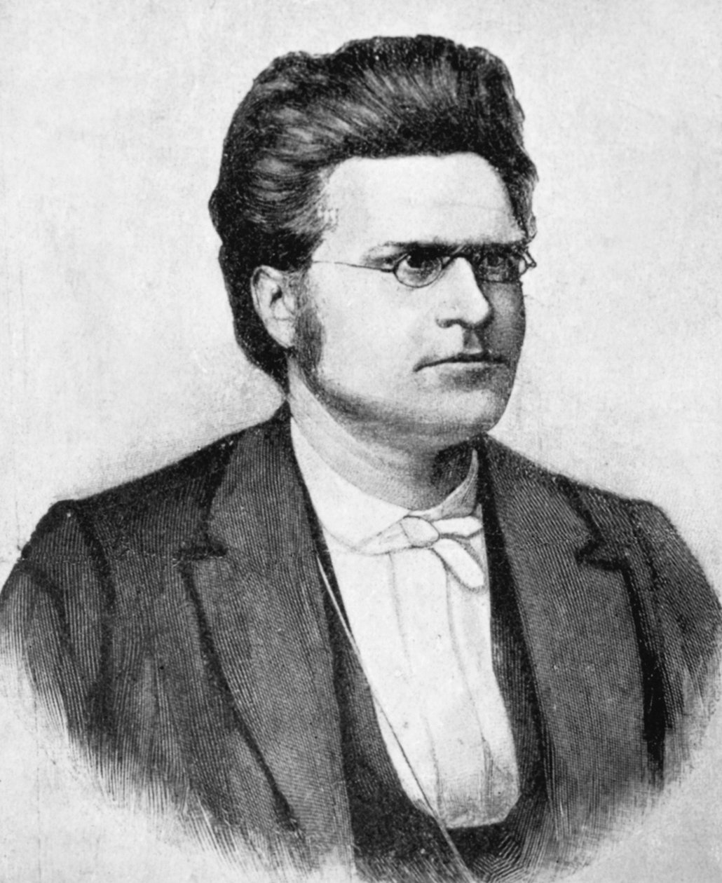 Portrét Bjornstjerne Martinius Bjornson (1832-1910), norský spisovatel, básník a dramatik, dřevoryt po fotografii od Budtze Muellera a spol. od John Ward Dunsmore