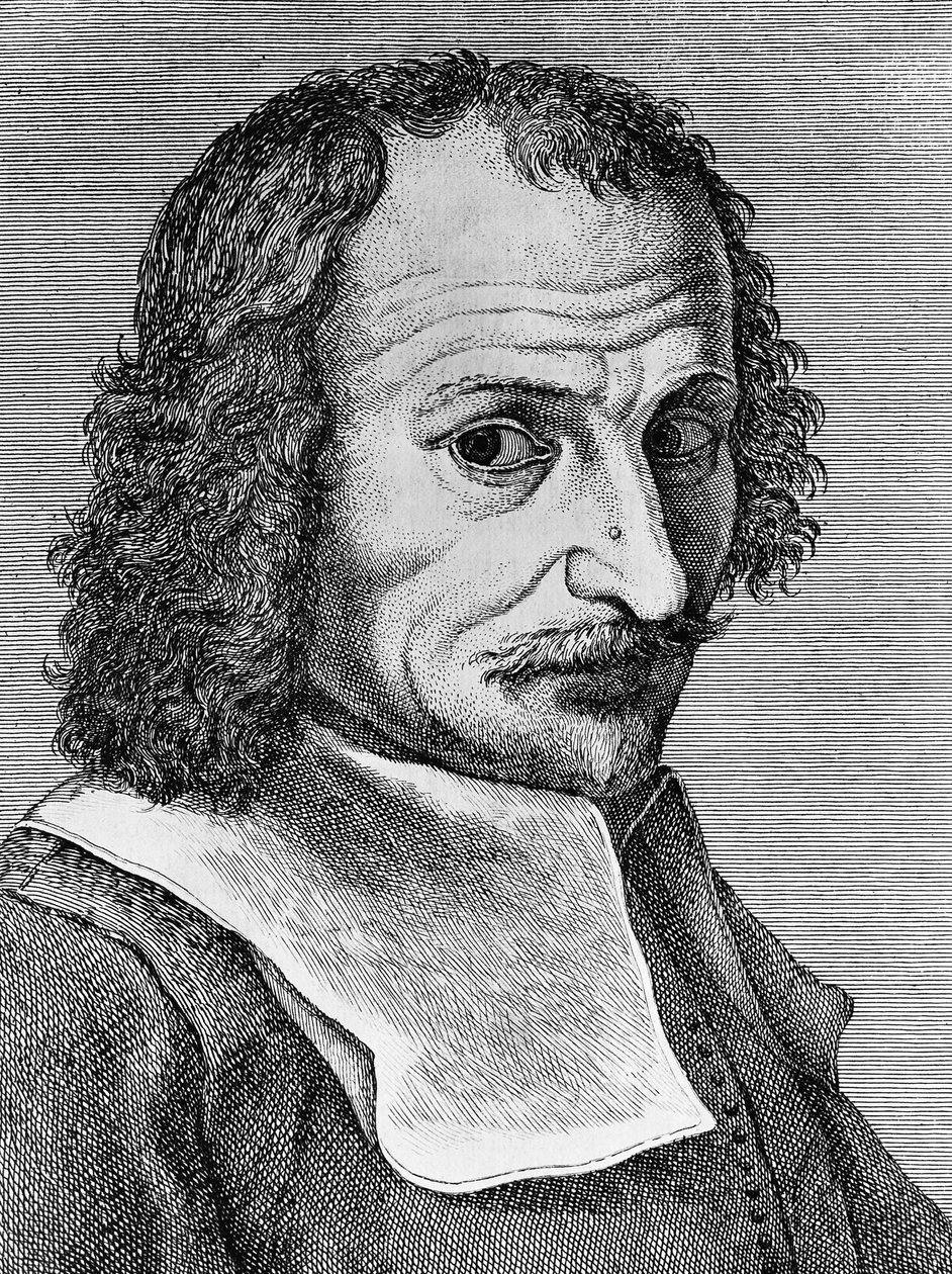 Portrét Lorenza Lippiho (1606-1665), italského malíře, básníka a spisovatele, rytina z básně Malmantile racquistato, vydané nakladatelstvím Stamperia Stefano Orlandini od John Ward Dunsmore