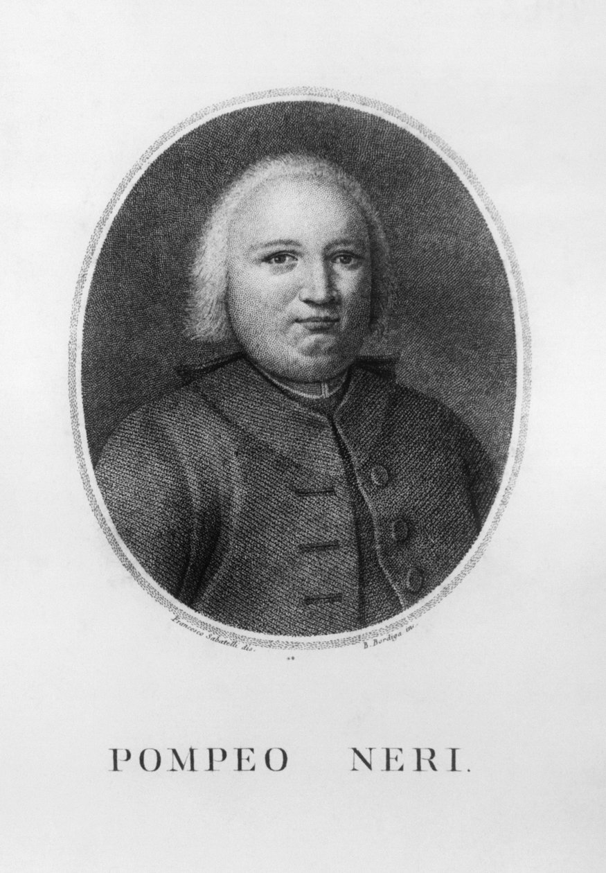 Portrét Pompea Neriho (1706-1776), italského právníka a politika, lept od Benedetta Bordigy (1768-1847) podle kresby Francesca Sabatelliho (1803-1829) od John Ward Dunsmore