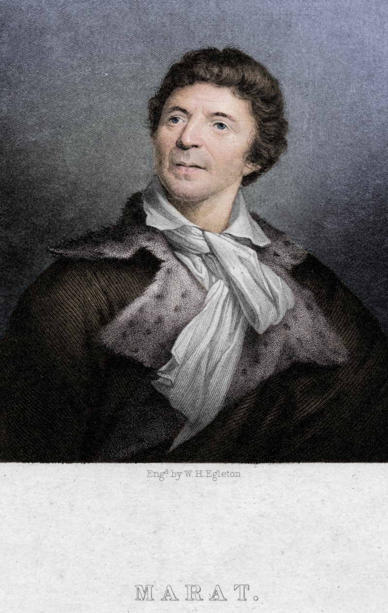 Jean-Paul Marat 1743-1793, lékař, vědec a politický teoretik, c1830 od W. H. Egleton