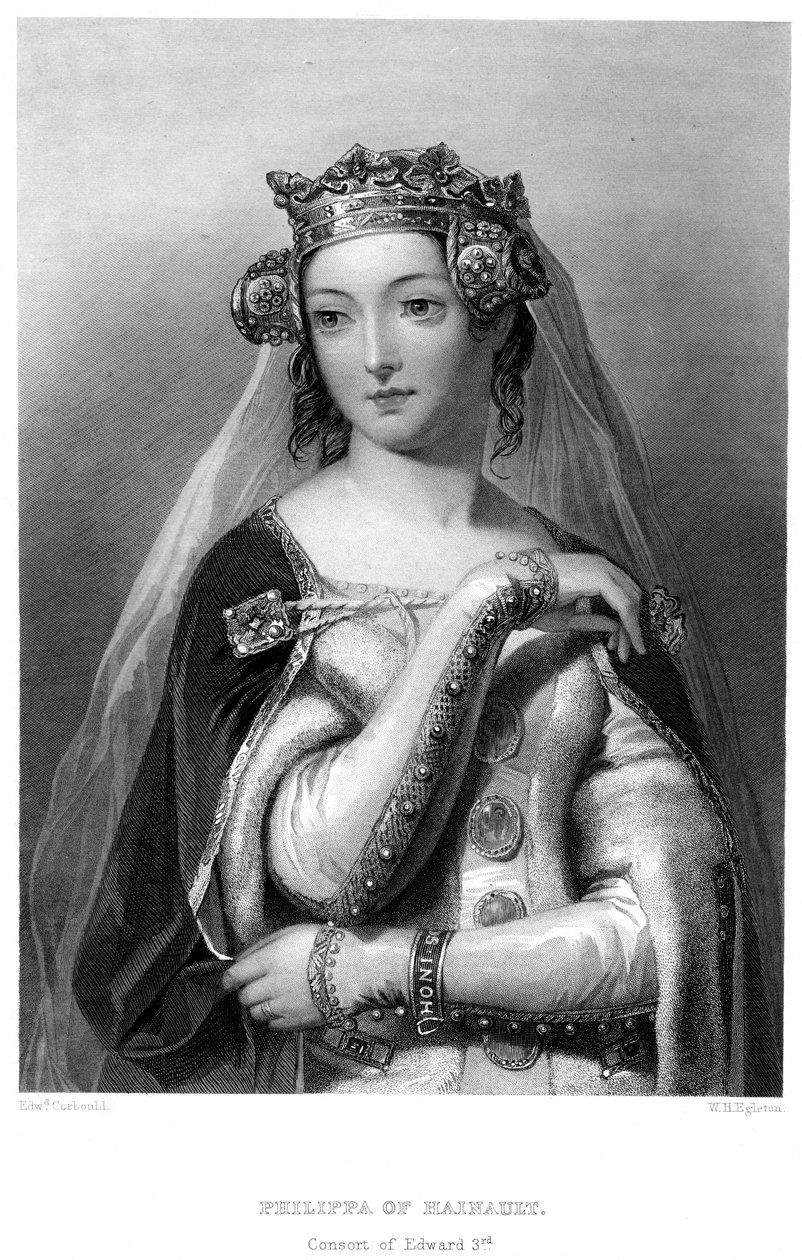 Filipa z Hainaultu, královna choť Edwarda III od W. H. Egleton