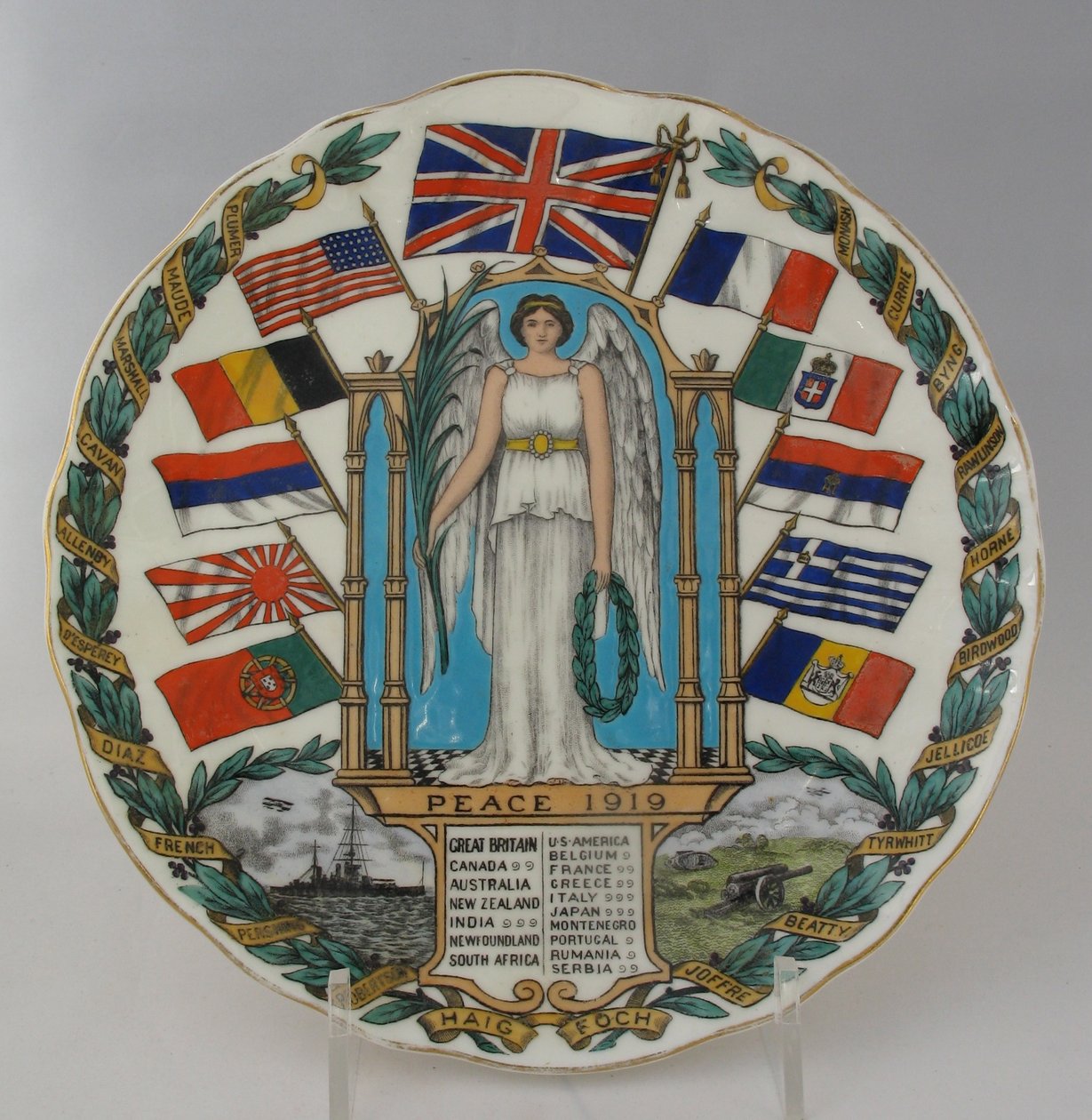 Vítězná deska Mír 1919 od W. H. Goss