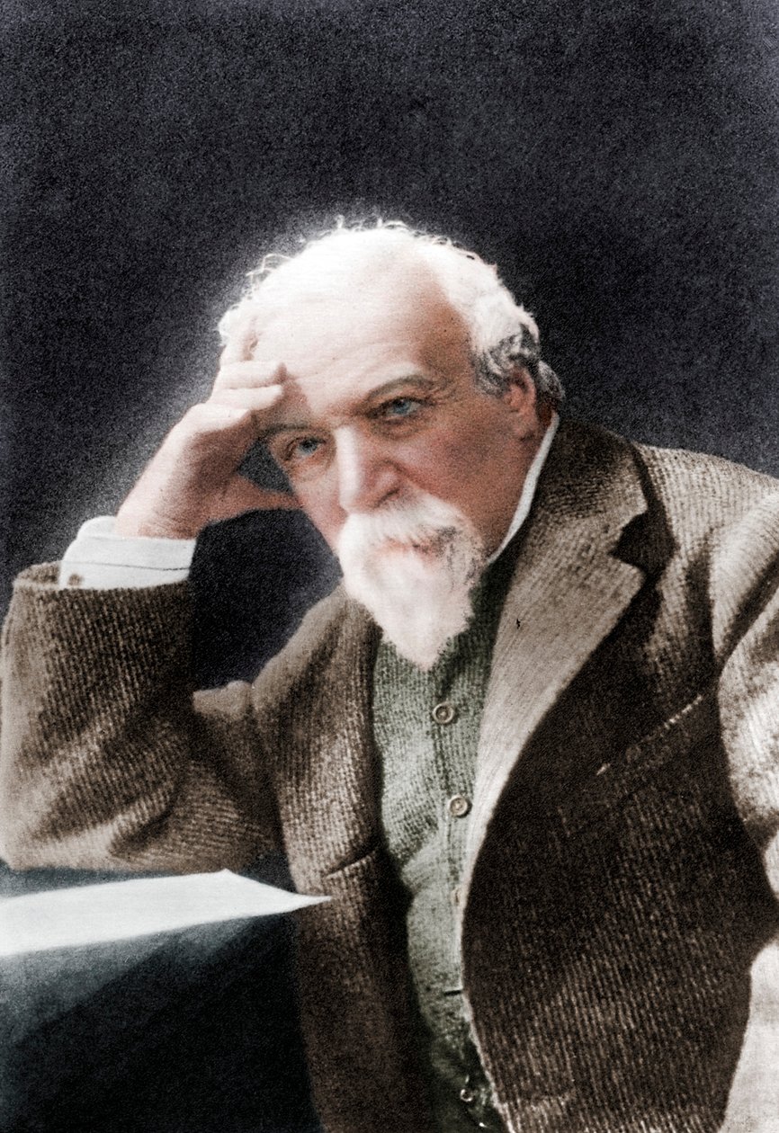 Robert Browning , anglický básník a dramatik, konec 19. století. od W H Grove