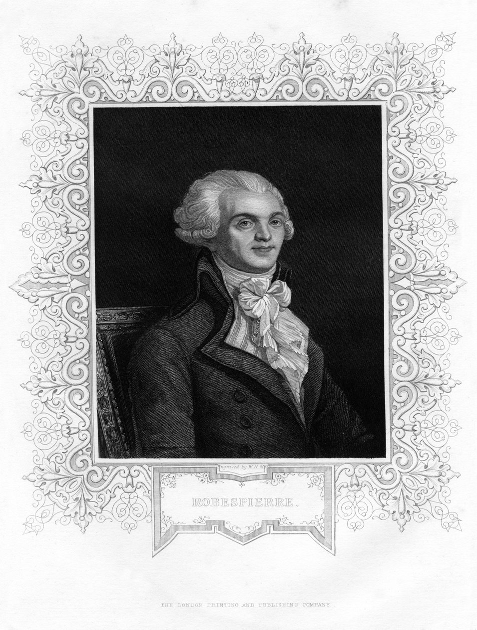 Maximilien Robespierre, jeden z vůdců francouzské revoluce, 19. století od W H Moll