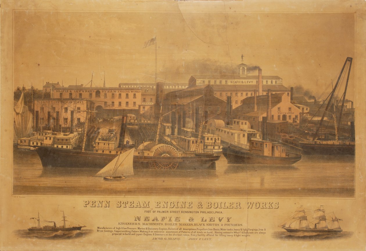 Penn Parní strojírny a kotlárny Neafie  Levy shipyard od W. H. Rease