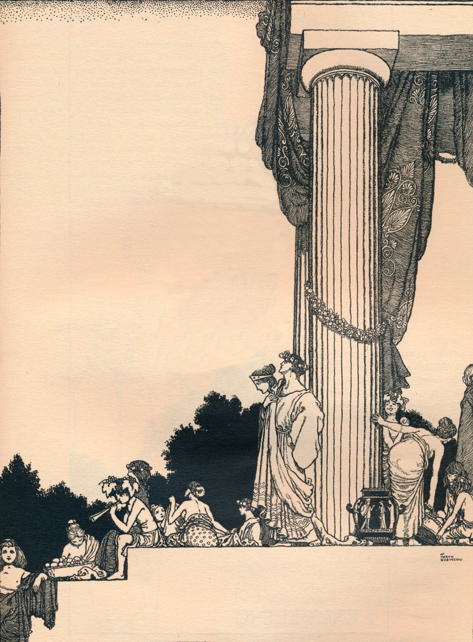 Sen noci svatojánské, 1. dějství, 1. scéna, 1914 od William Heath Robinson