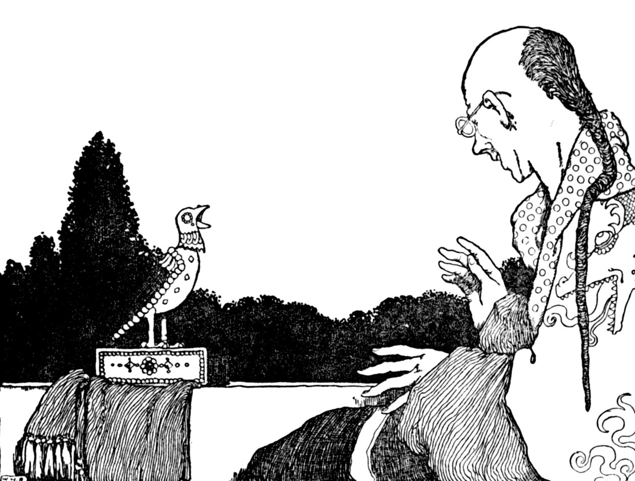 Byl docela úspěšný jako skutečný slavík, c1930 od William Heath Robinson