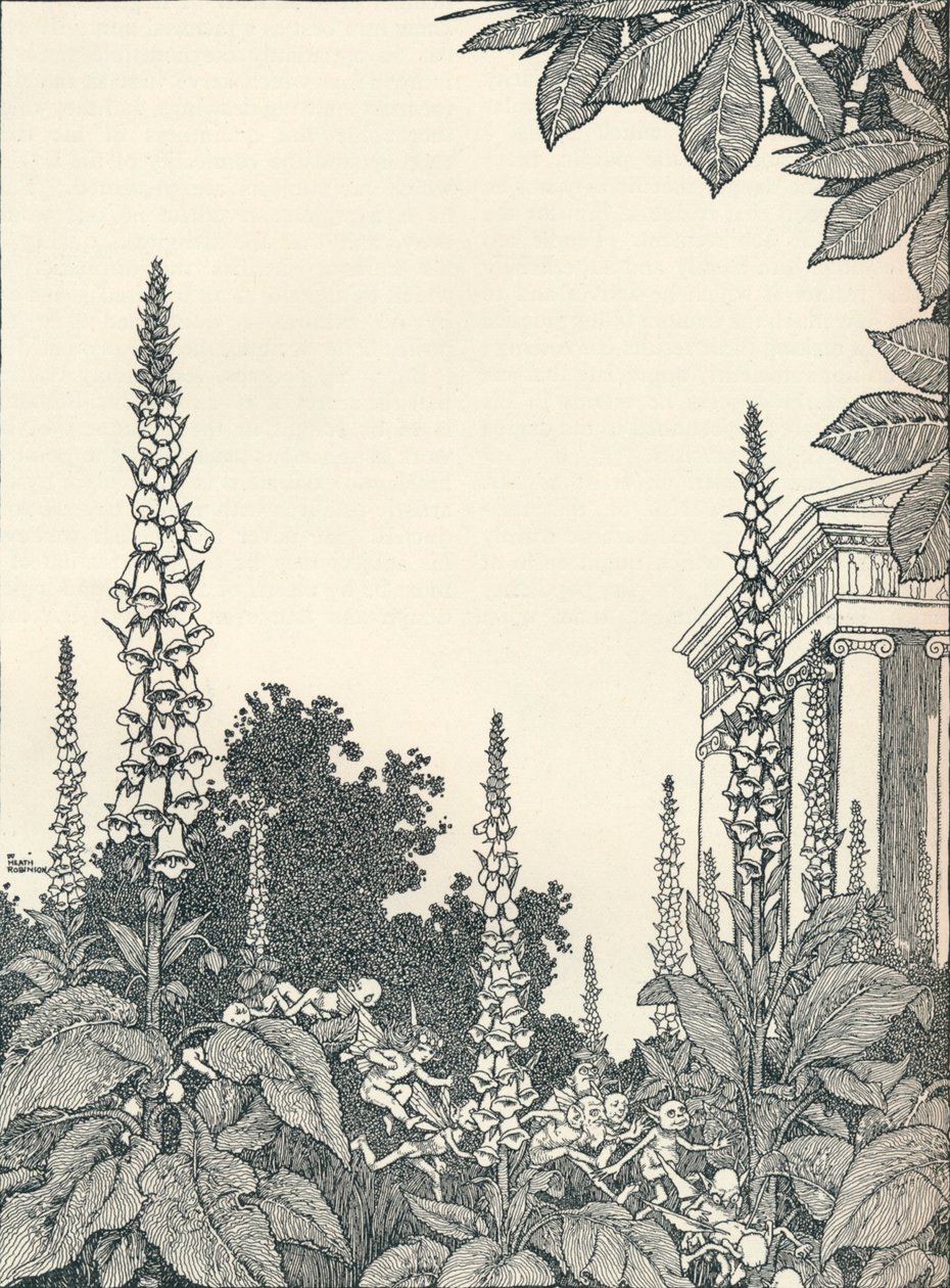 Ilustrace ke snu nocí svatojánských, 1914, 1925. od William Heath Robinson