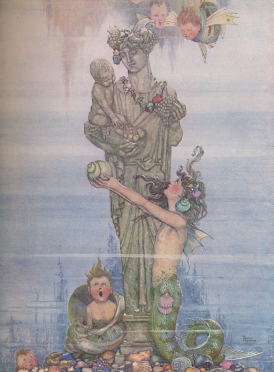 Vrátila sochu do zahrady, c1930 od William Heath Robinson