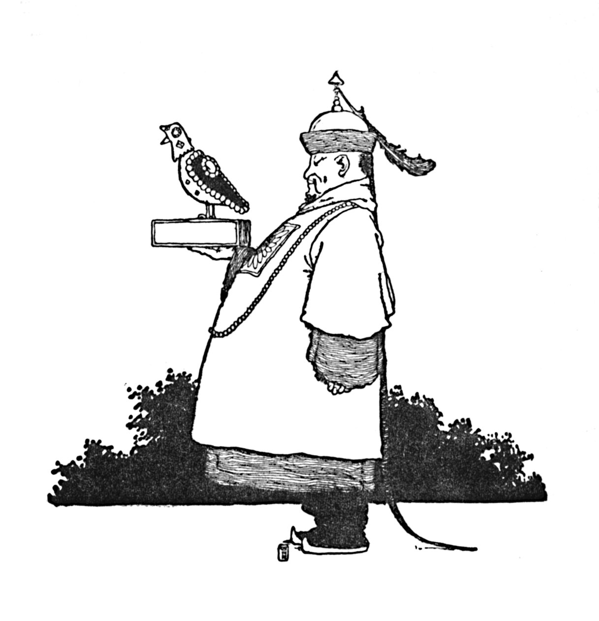 Hlavní císařský slavík Bringer, c1930 od William Heath Robinson
