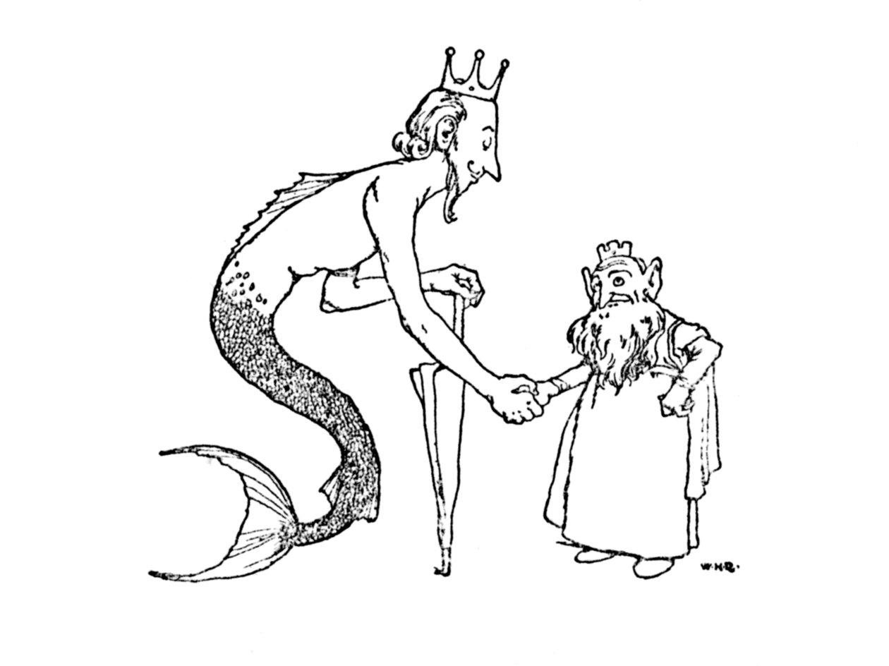 Mer-King musí být pozván jako první, c1930 od William Heath Robinson