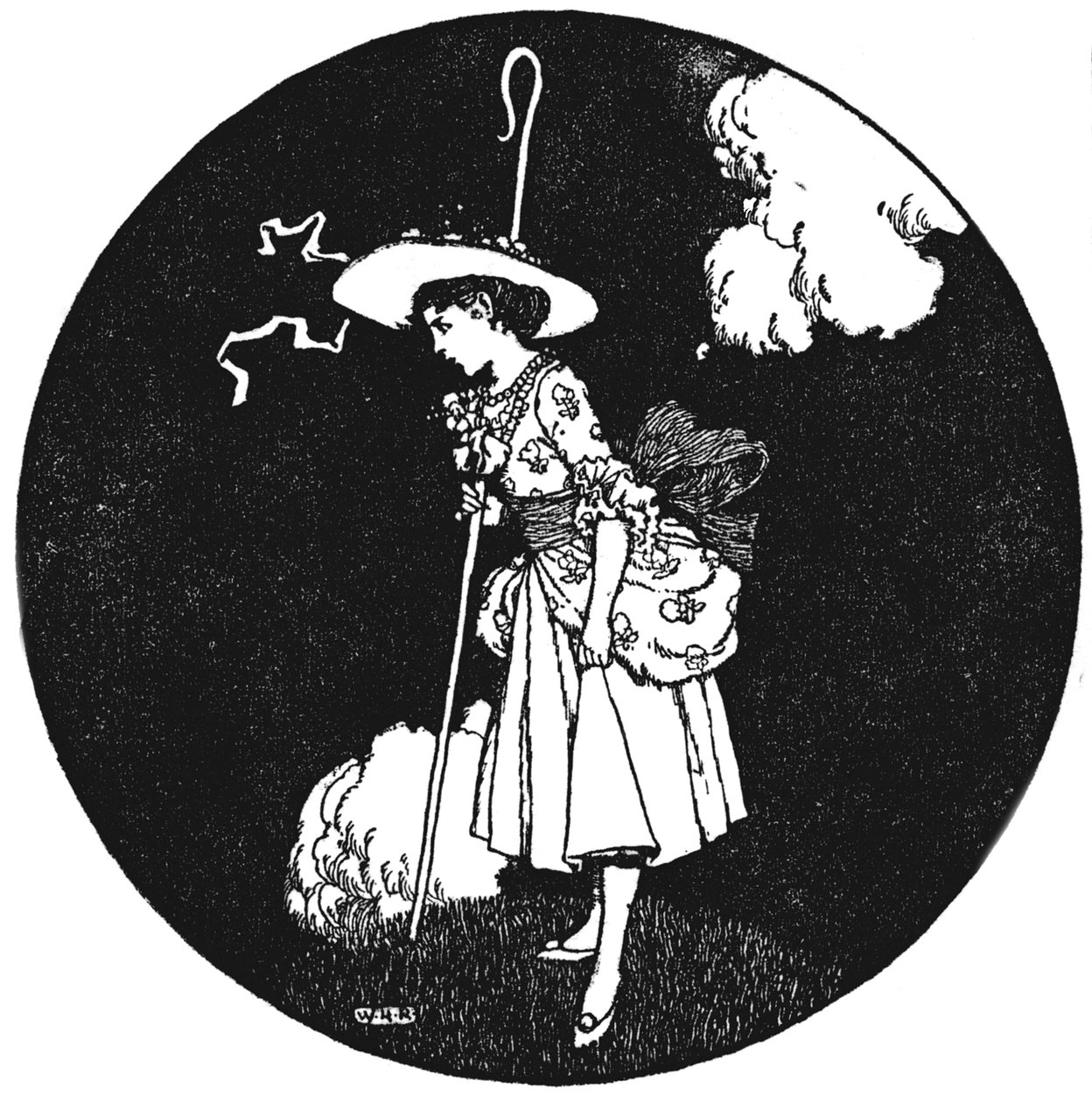Pastýřka a kominík, c1930 od William Heath Robinson