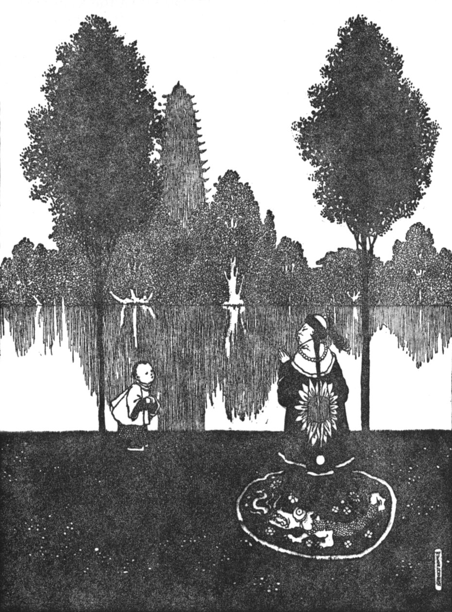 Zbožňovali město, palác a zahradu, c1930 od William Heath Robinson