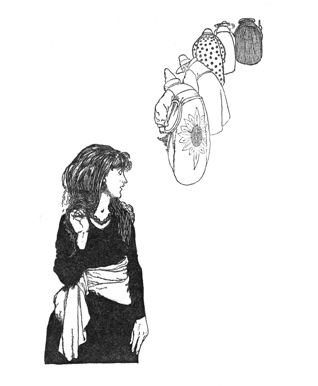 Nesli zrcadlo z místa na místo, c1930 od William Heath Robinson