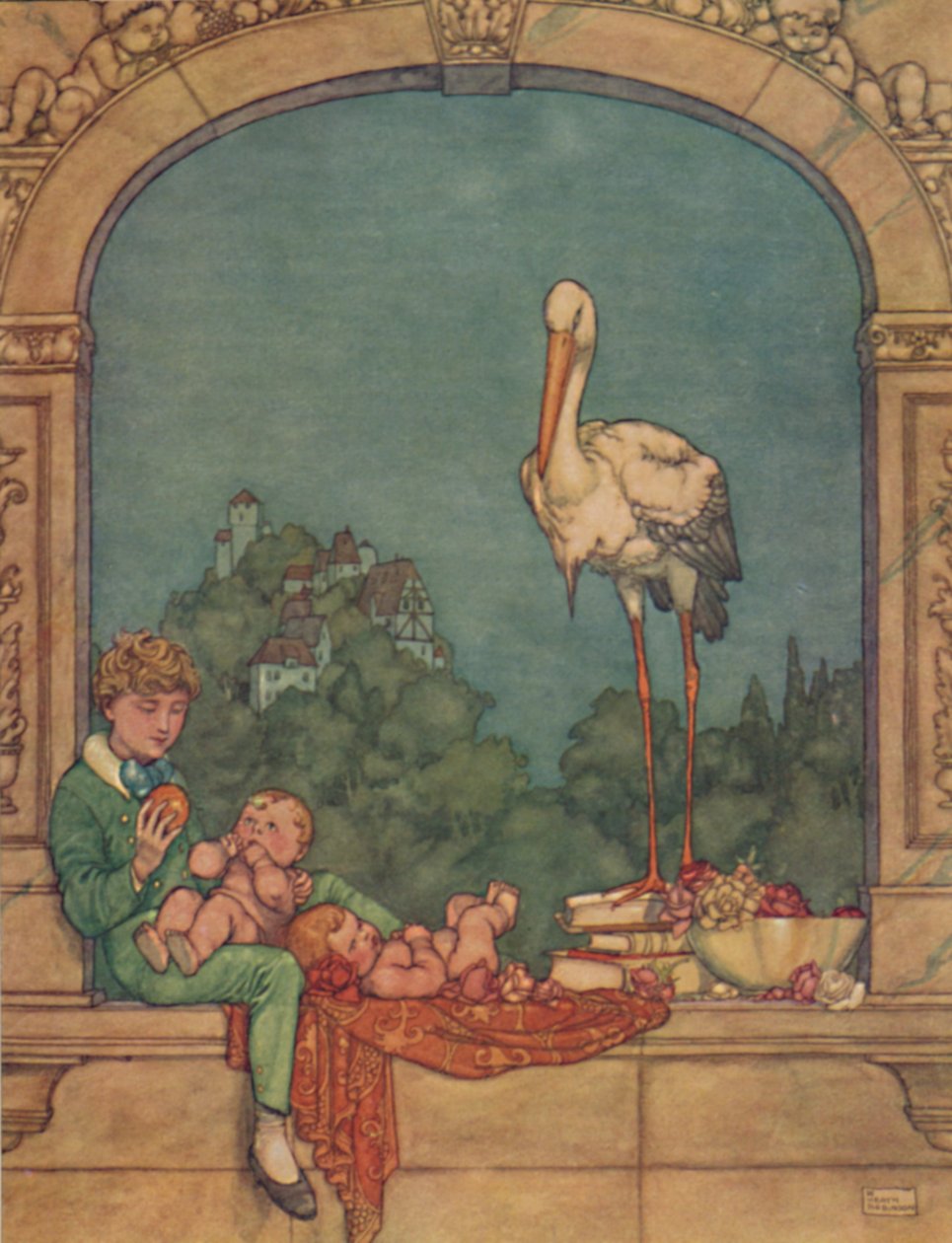 Přivedeme mu dvě maličké, bratra a sestru, c1930 od William Heath Robinson