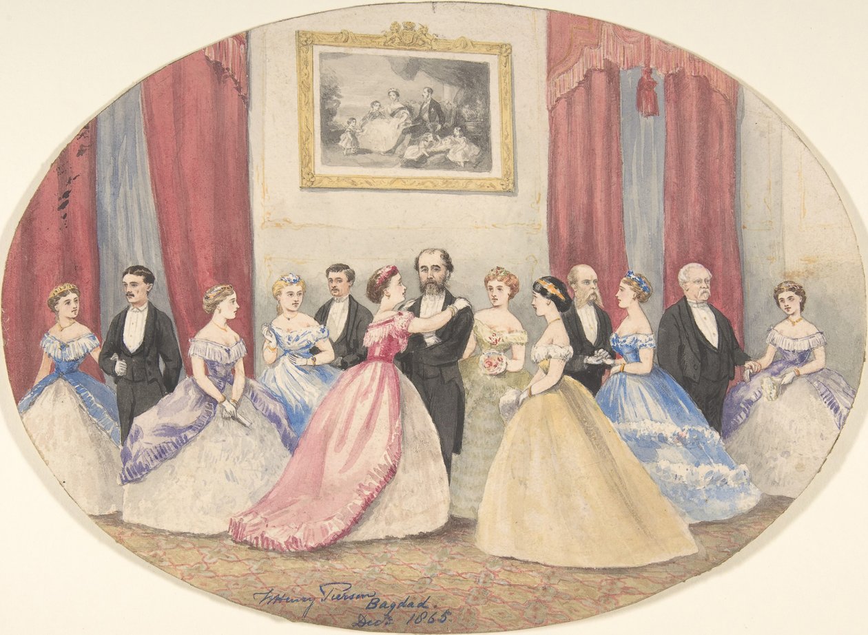 Britská recepce v Bagdádu, 1865. od W Henry Pierson