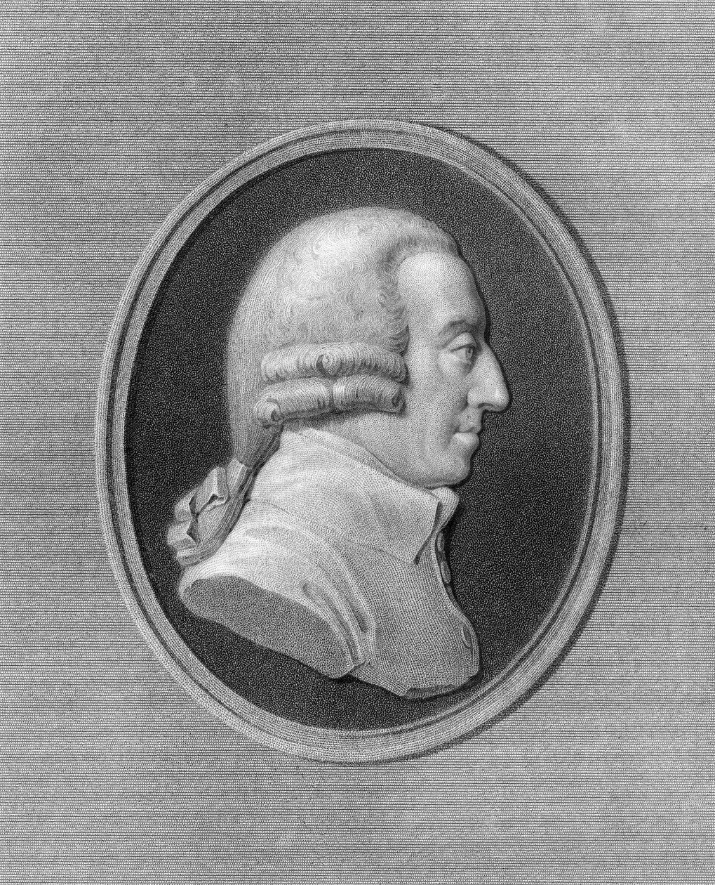 Adam Smith, skotský filozof a ekonom z 18. století, 1836. od W. Holl