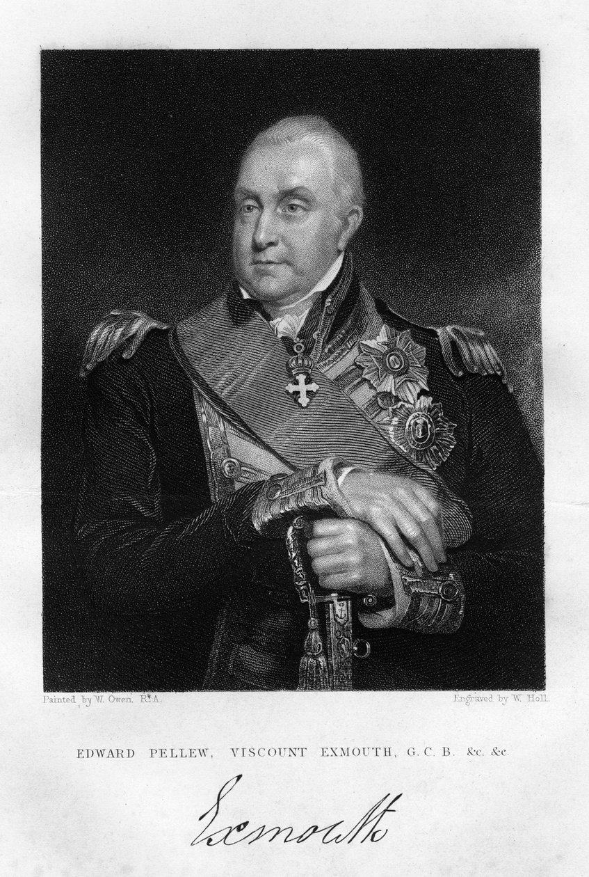 Admirál Edward Pellew 1757-1833, první vikomt Exmouth, 1837. od W. Holl