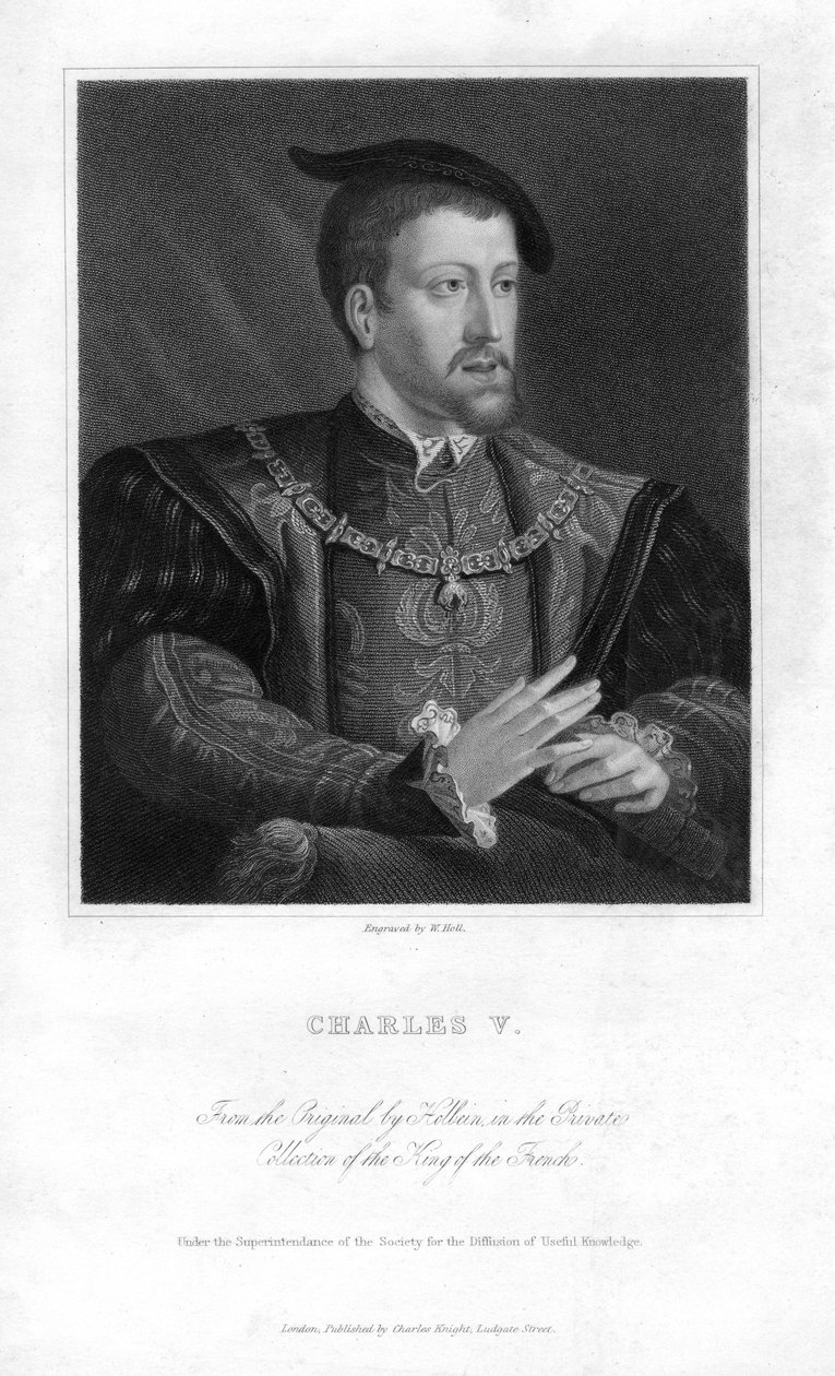 Karel V., císař Svaté říše římské, 19. století. od W. Holl