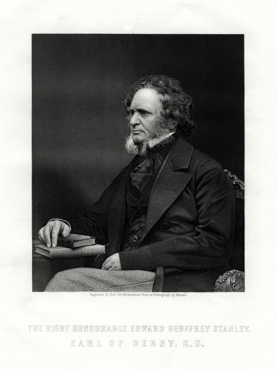Edward Geoffrey Smith-Stanley, 14. hrabě z Derby, britský státník, c1850-1899. od W. Holl
