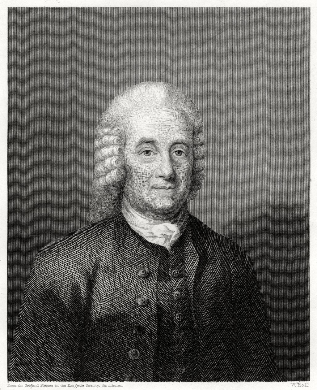 Emanuel Swedenborg , švédský filozof, mystik a kosmolog, 1884 od W. Holl