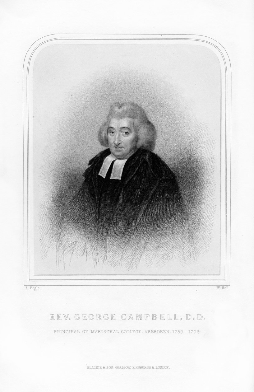 George Campbell, skotský filozof osvícenství, 1870. od W. Holl