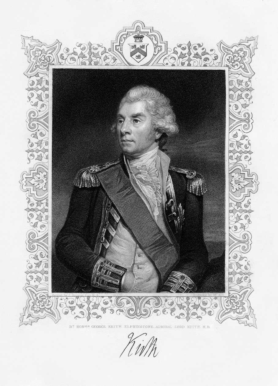 George Keith Elphinstone, 1. vikomt Keith, britský admirál, 19. století. od W. Holl
