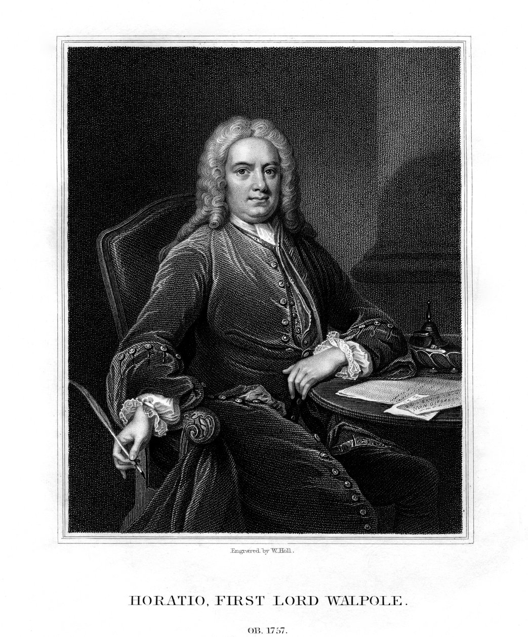 Horatio Walpole, 1. baron Walpole z Woltertonu, anglický diplomat a politik, 1831. od W. Holl