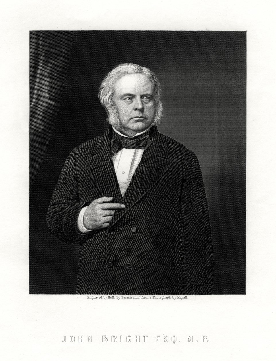 John Bright, britský radikální a liberální státník, 19. století. od W. Holl