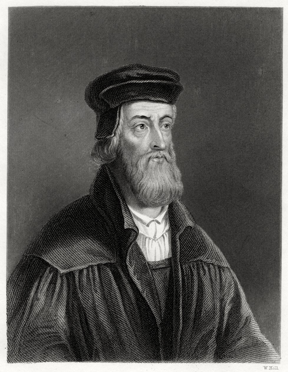 John Wycliffe, anglický teolog, 19. století od W. Holl