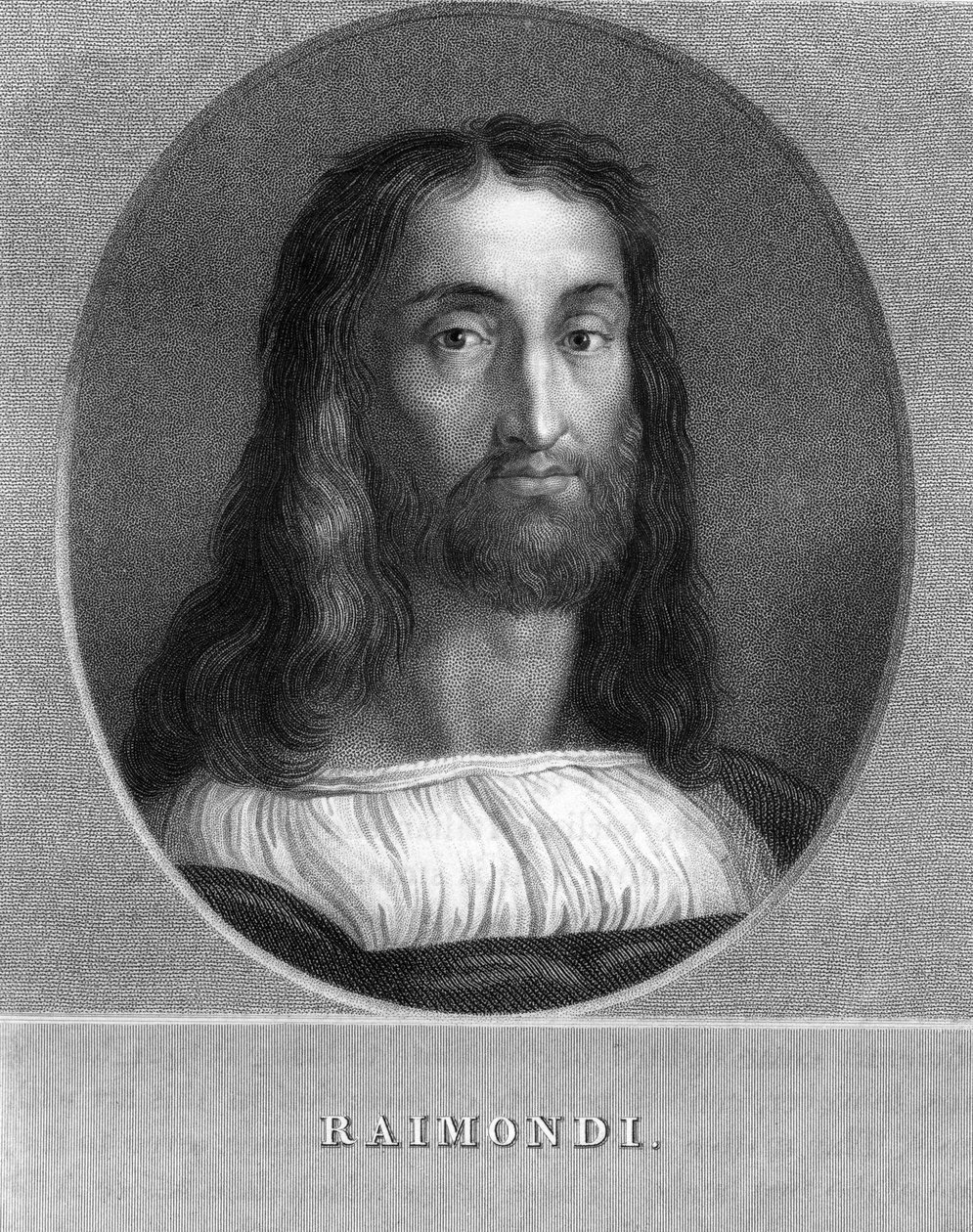 Marcantonio Raimondi, italský rytec, 1836. od W. Holl