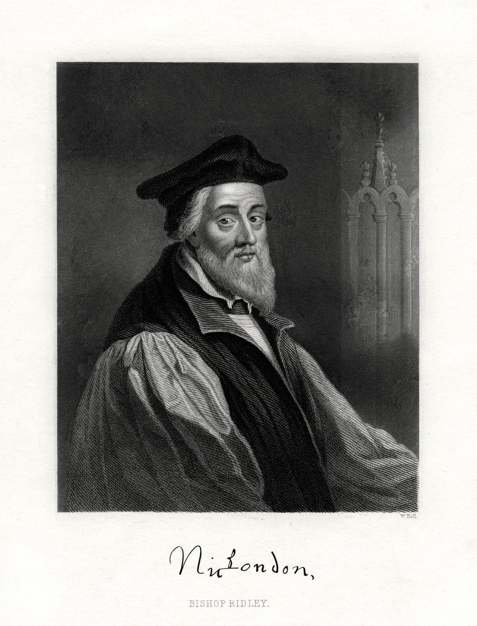 Nicholas Ridley, zemřel 16. října 1555, anglický duchovní, 19. stol. od W. Holl