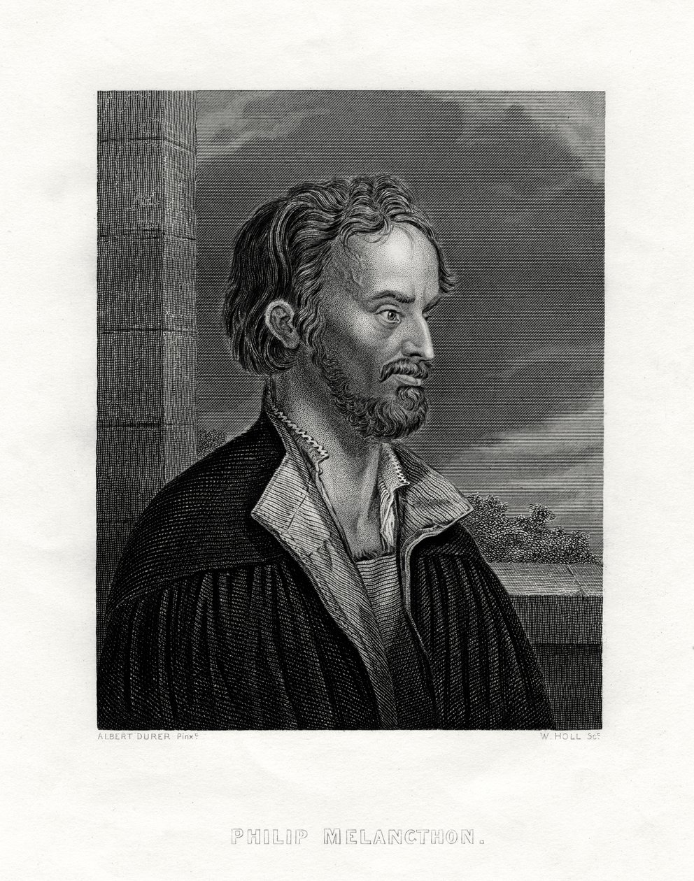Philipp Melanchthon Německý teolog a spisovatel protestantské reformace, 19. století. od W. Holl