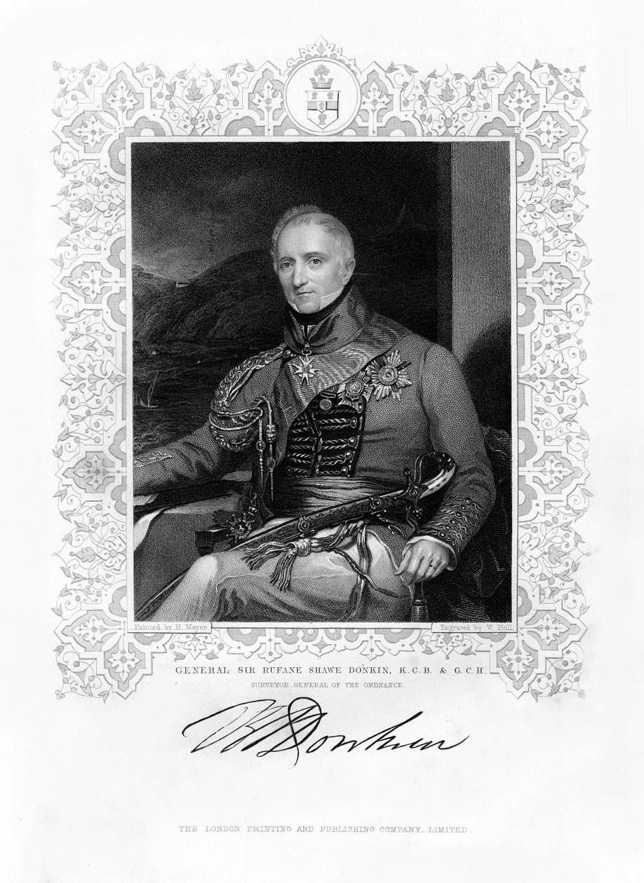 Sir Rufane Shaw Donkin, britský voják, 19. století. od W. Holl