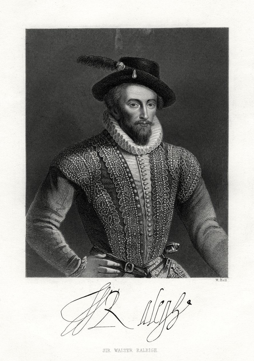 Sir Walter Raleigh, 19. století od W. Holl