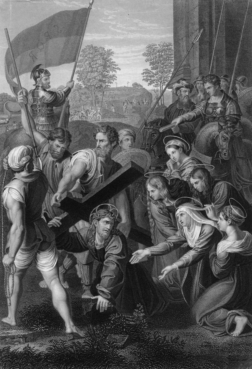 Pád na cestě na Kalvárii, c1820. od W. Holl