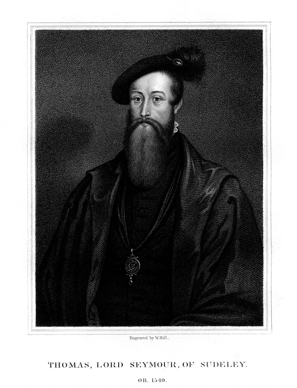 Thomas Seymour, baron Seymour ze Sudeley, mladší bratr Jane Seymour, 1825. od W. Holl