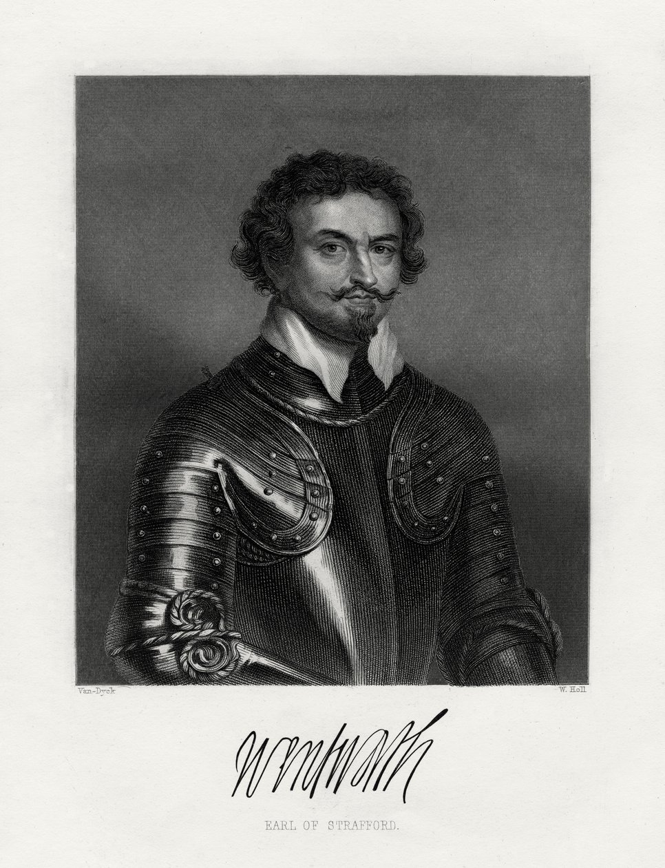 Thomas Wentworth, 1. hrabě ze Straffordu 1593-1641, 19. stol. od W. Holl