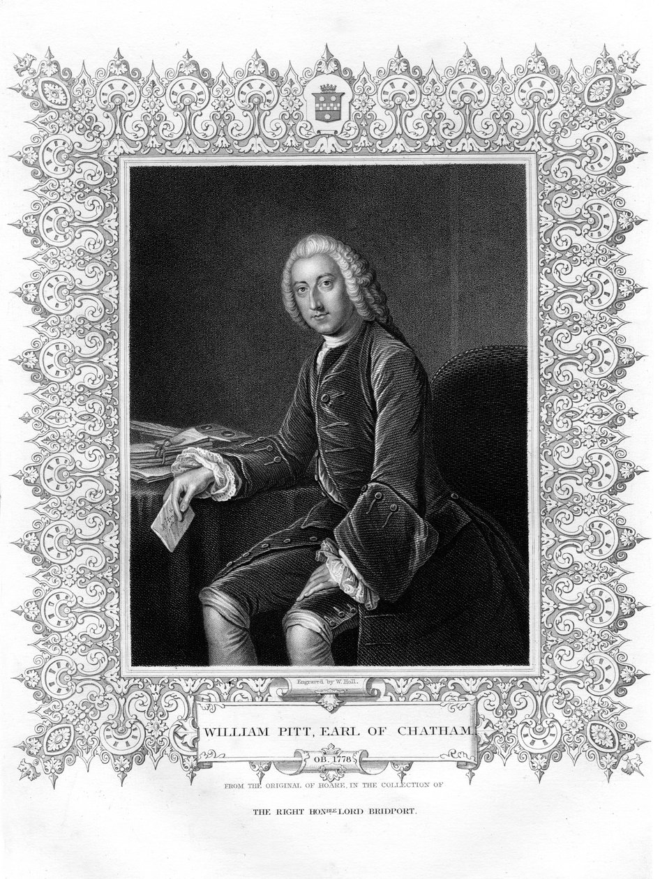 William Pitt, 1. hrabě z Chathamu, britský whigský státník, 19. století. od W. Holl