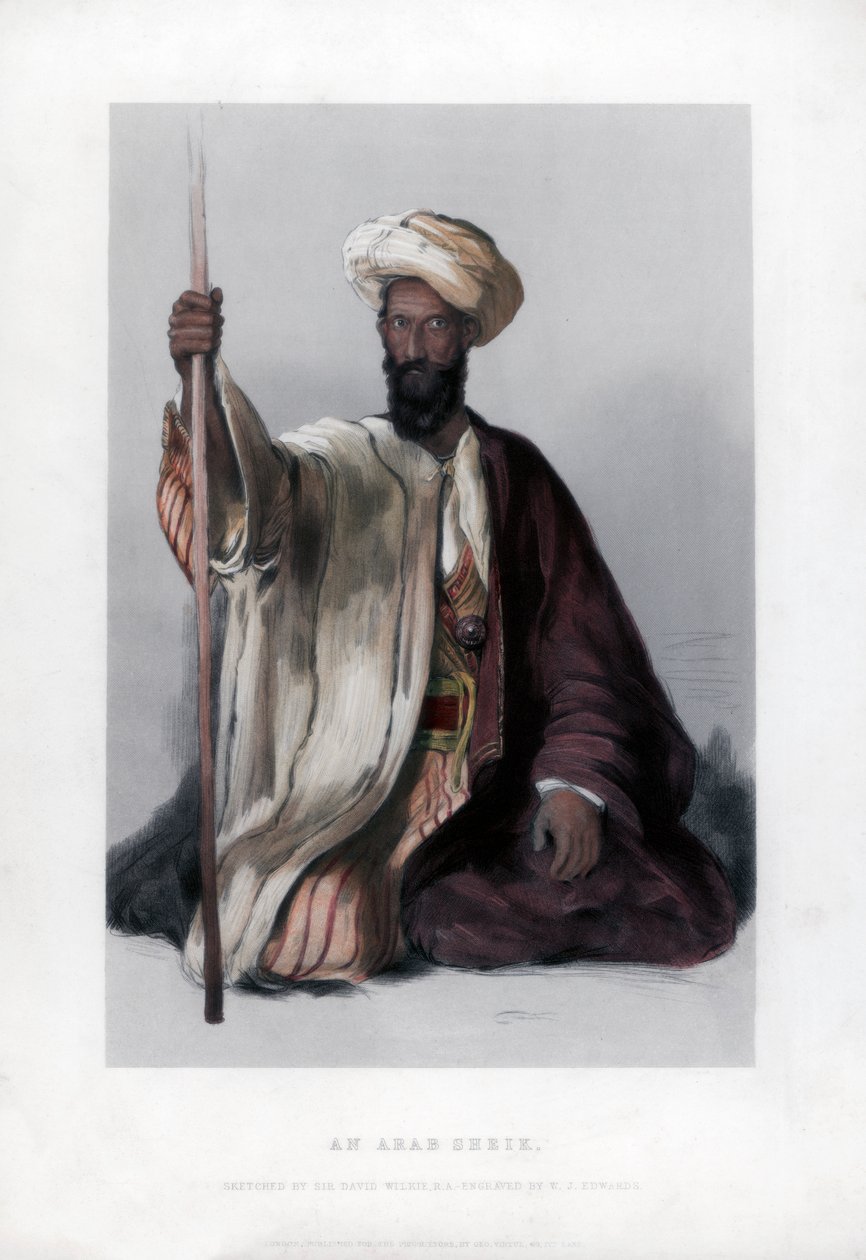 Arabský šejk, 19. století od W. J. Edwards