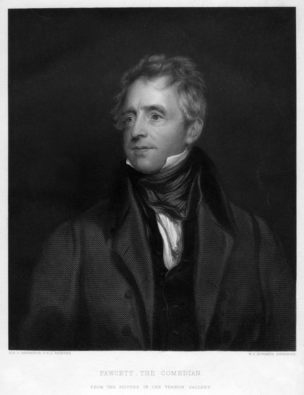 Fawcett, komik, 1828 19. století od W. J. Edwards