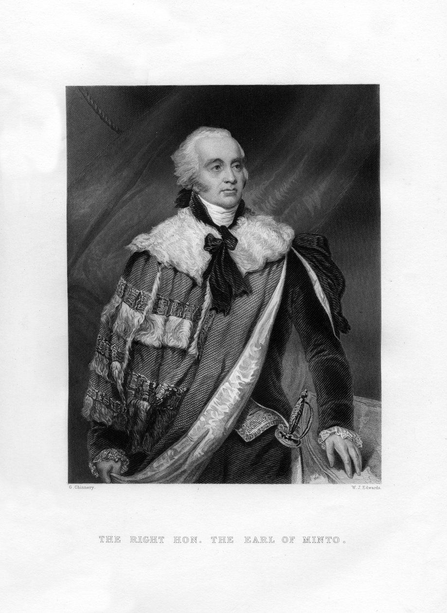 Gilbert Elliot Murray-Kynynmound, 1. hrabě z Minto, 19. století. od W. J. Edwards