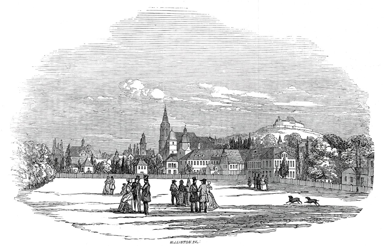 Coburg - z kresby Jeho královské Výsosti prince Alberta, 1845. od W. J. Linton