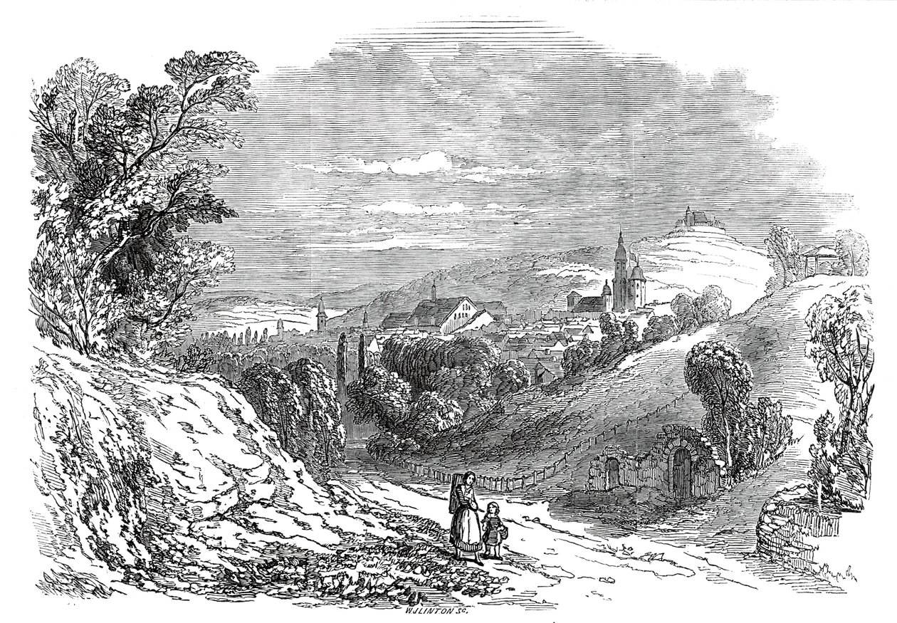 Coburg - z kresby Jeho královské Výsosti prince Alberta, 1845. od W. J. Linton