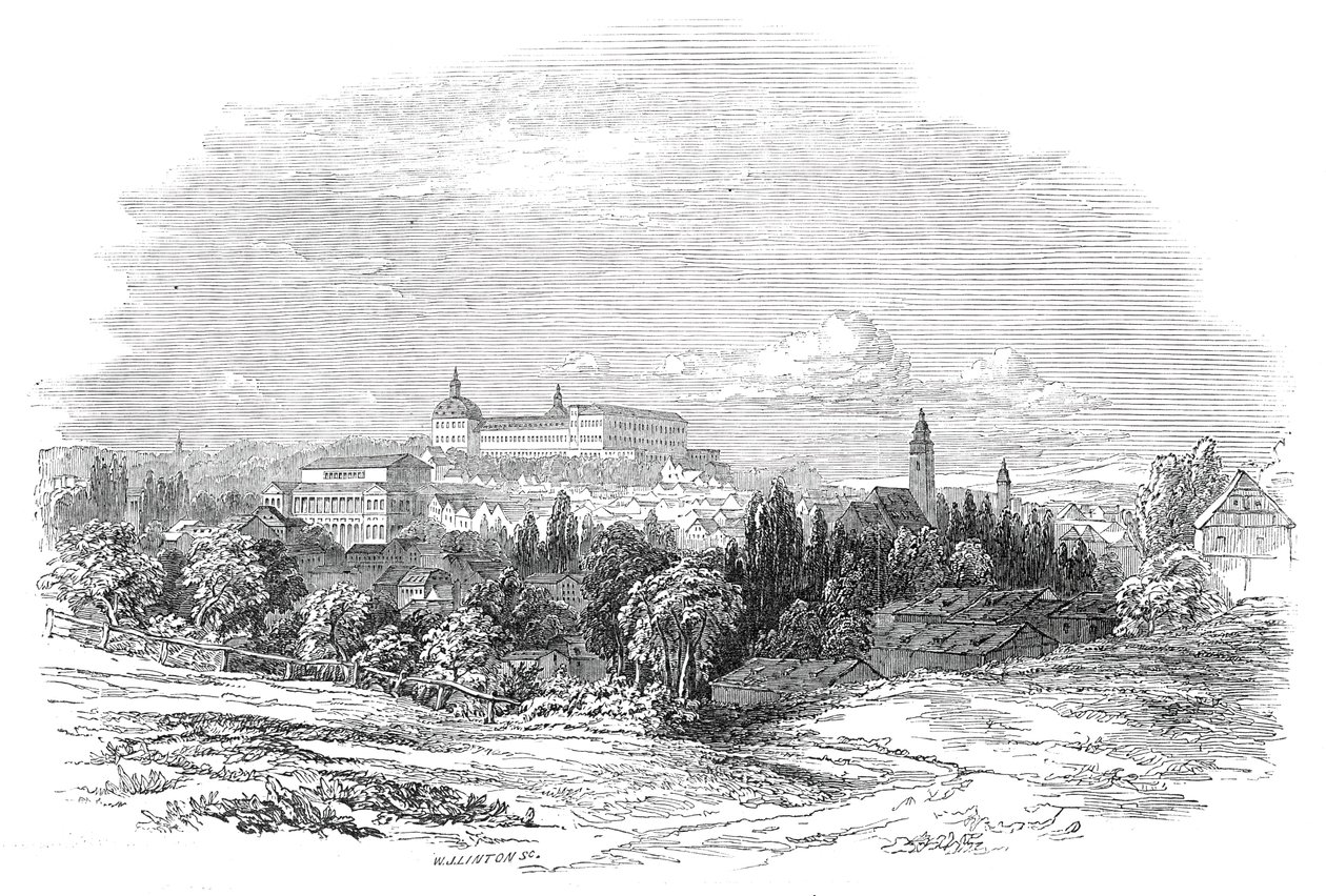 Gotha - z kresby Jeho královské Výsosti prince Alberta, 1845. od W. J. Linton