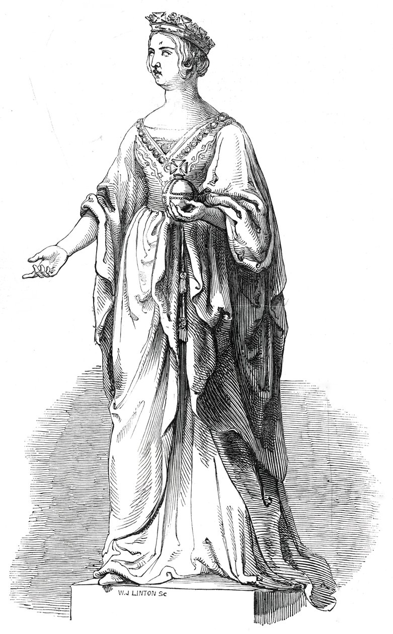 Mramorová socha Jejího Veličenstva, v Royal Exchange, 1845. od W. J. Linton